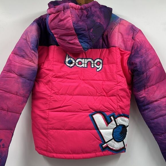 Bang Energy Pink Puffer Jacket New With Tags Small - Picture 6 of 6
